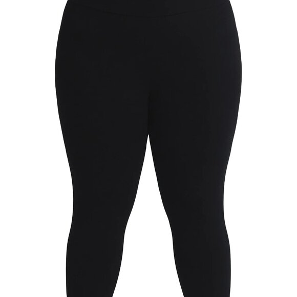 Terra & Sky Women’s Plus 2X & 3X Lace Capri Leggings Black Stretch Comfort Fit - Picture 5 of 5